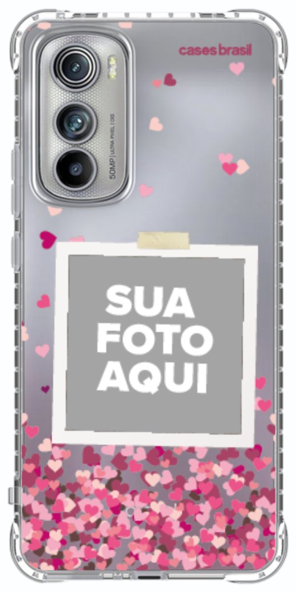 Capinha para Celular Polaroid Corações Flutuantes