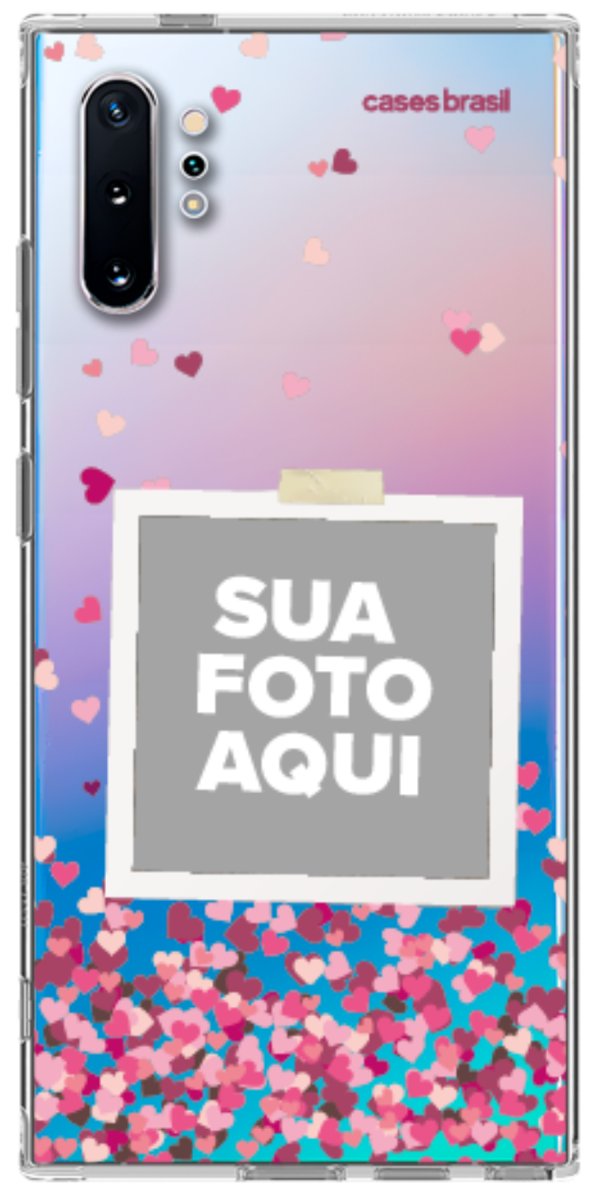 Capinha para Celular Polaroid Corações Flutuantes
