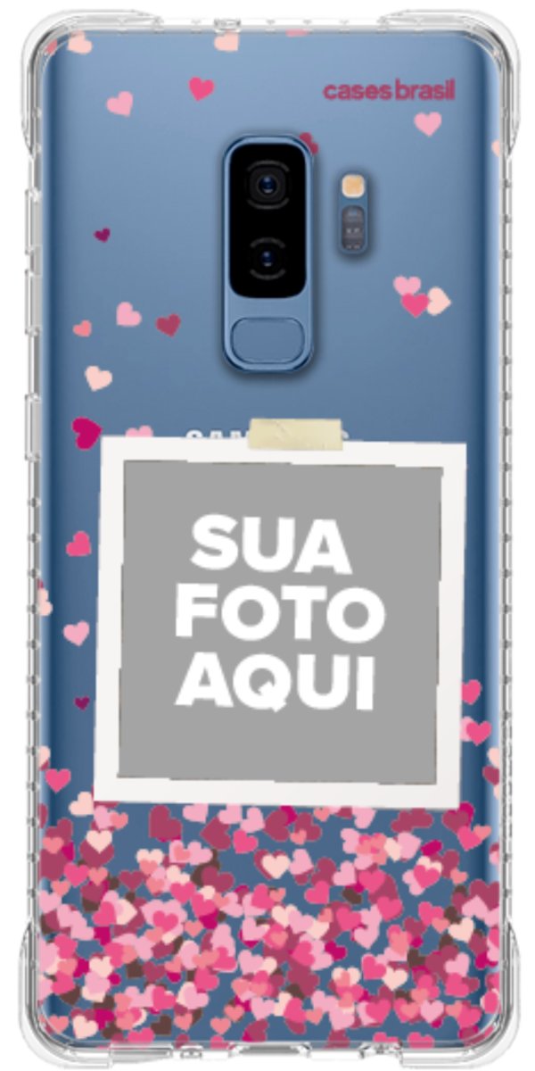 Capinha para Celular Polaroid Corações Flutuantes