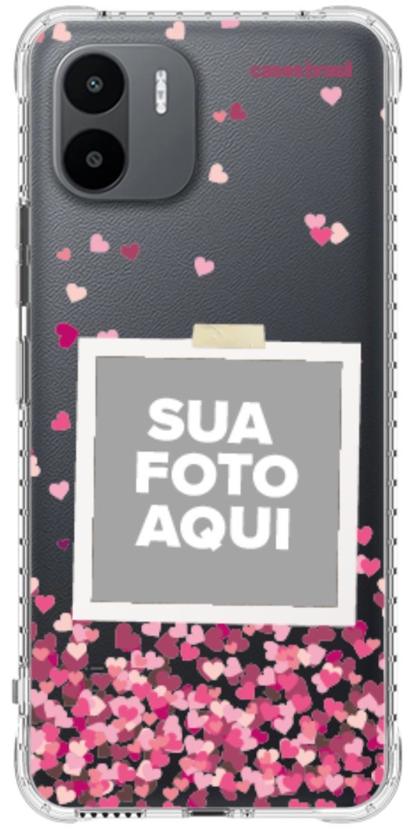 Capinha para Celular Polaroid Corações Flutuantes