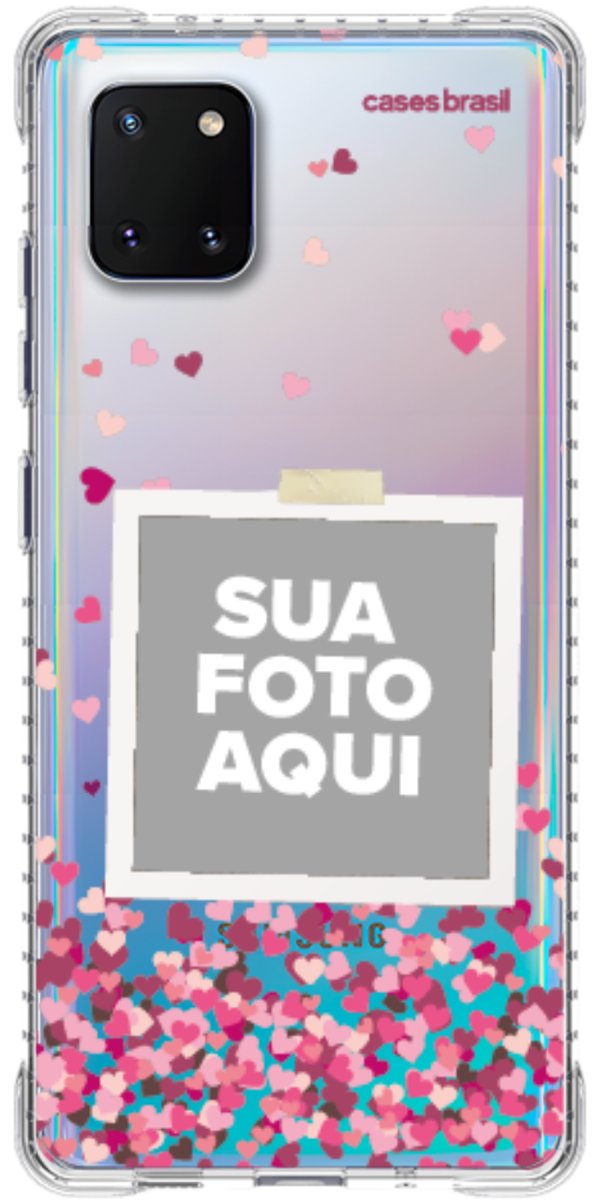 Capinha para Celular Polaroid Corações Flutuantes