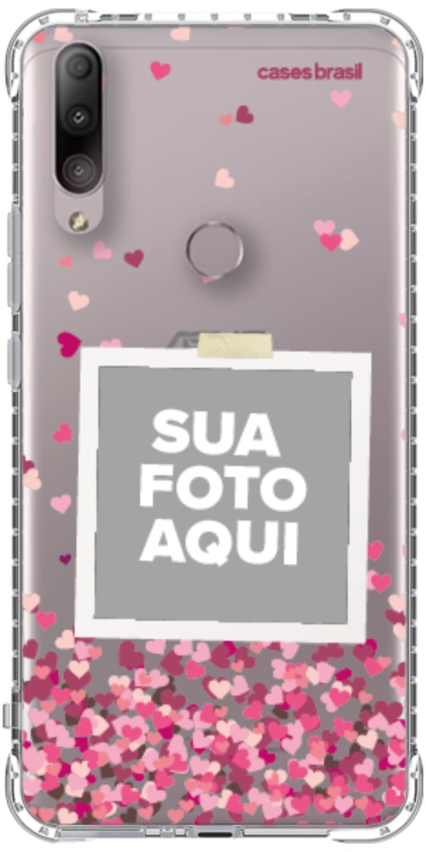 Capinha para Celular Polaroid Corações Flutuantes
