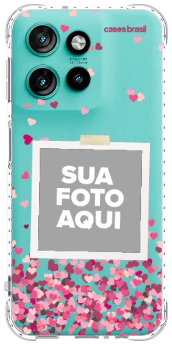 Capinha para Celular Polaroid Corações Flutuantes