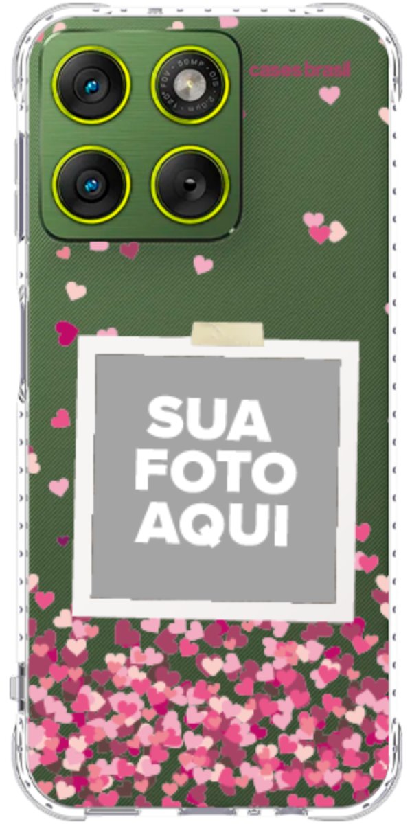 Capinha para Celular Polaroid Corações Flutuantes