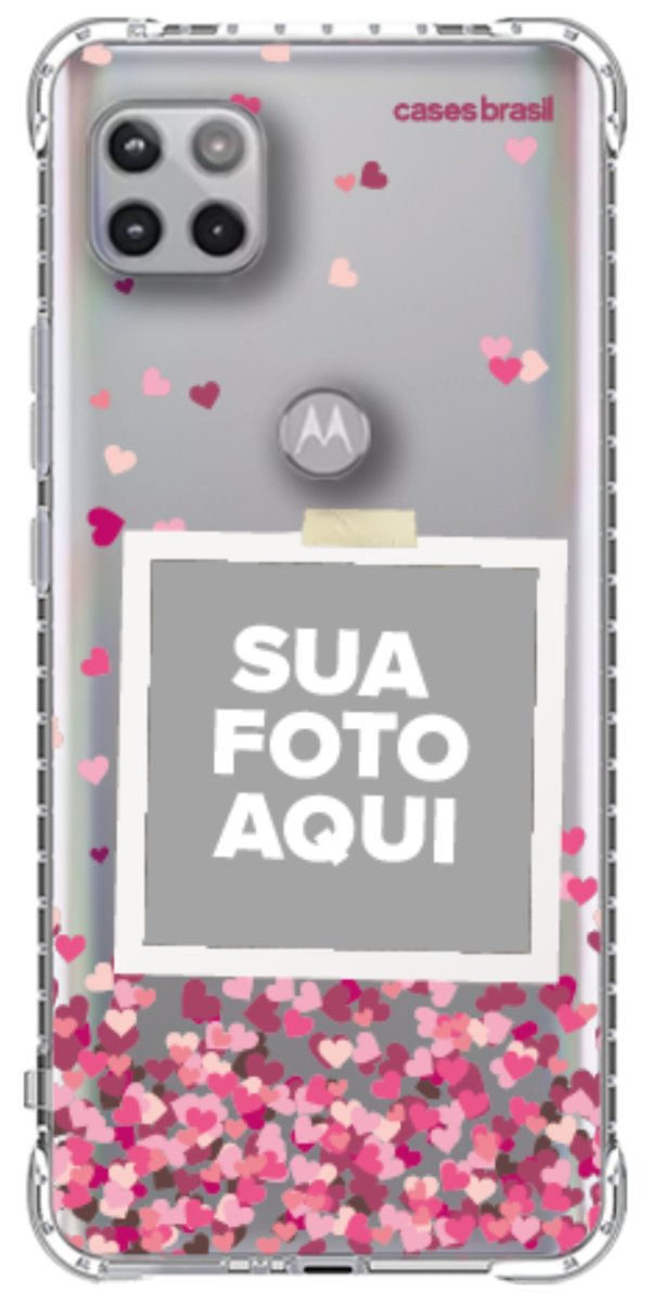 Capinha para Celular Polaroid Corações Flutuantes