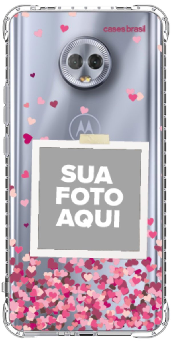 Capinha para Celular Polaroid Corações Flutuantes