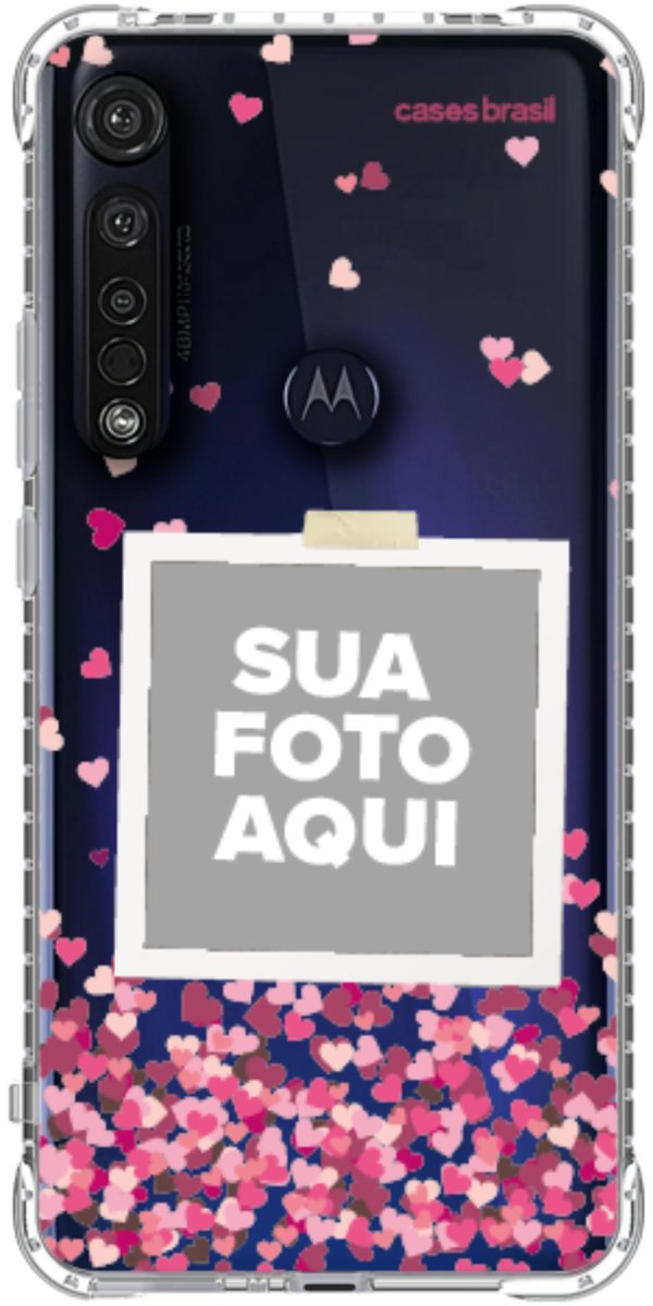 Capinha para Celular Polaroid Corações Flutuantes