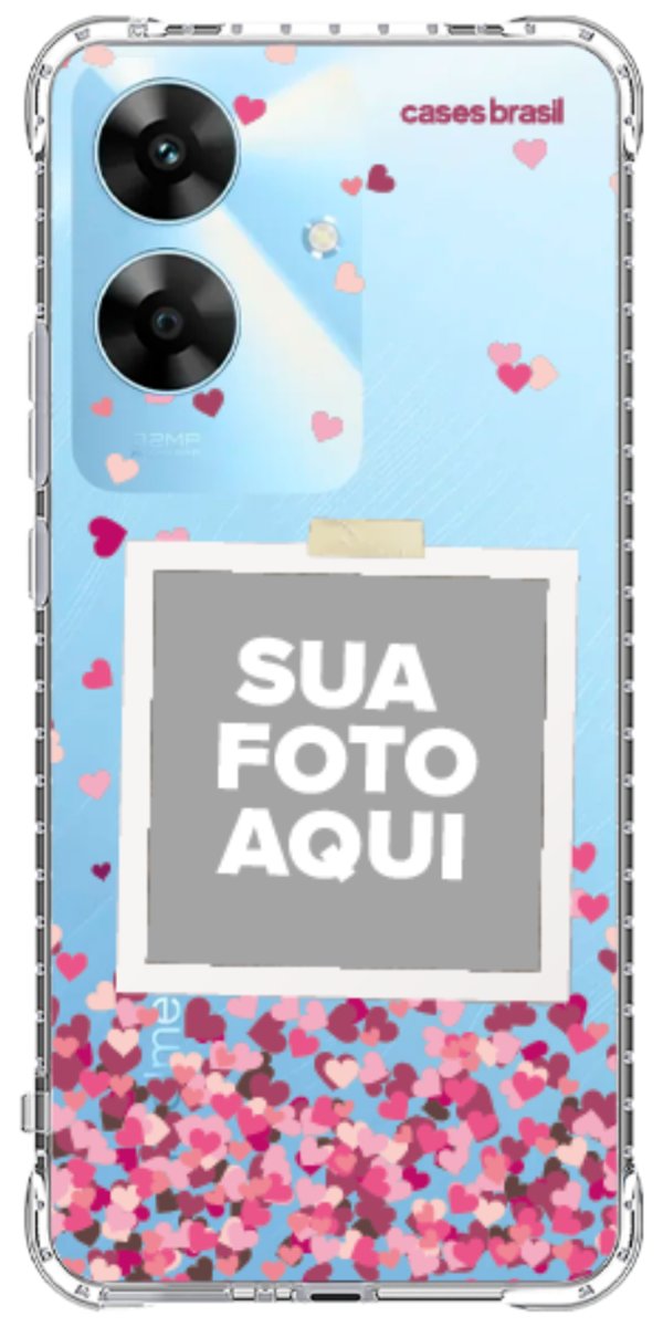 Capinha para Celular Polaroid Corações Flutuantes