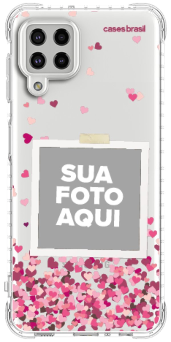 Capinha para Celular Polaroid Corações Flutuantes