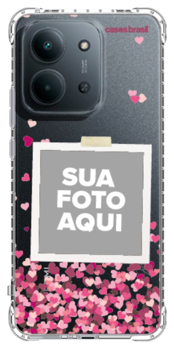Capinha para Celular Polaroid Corações Flutuantes