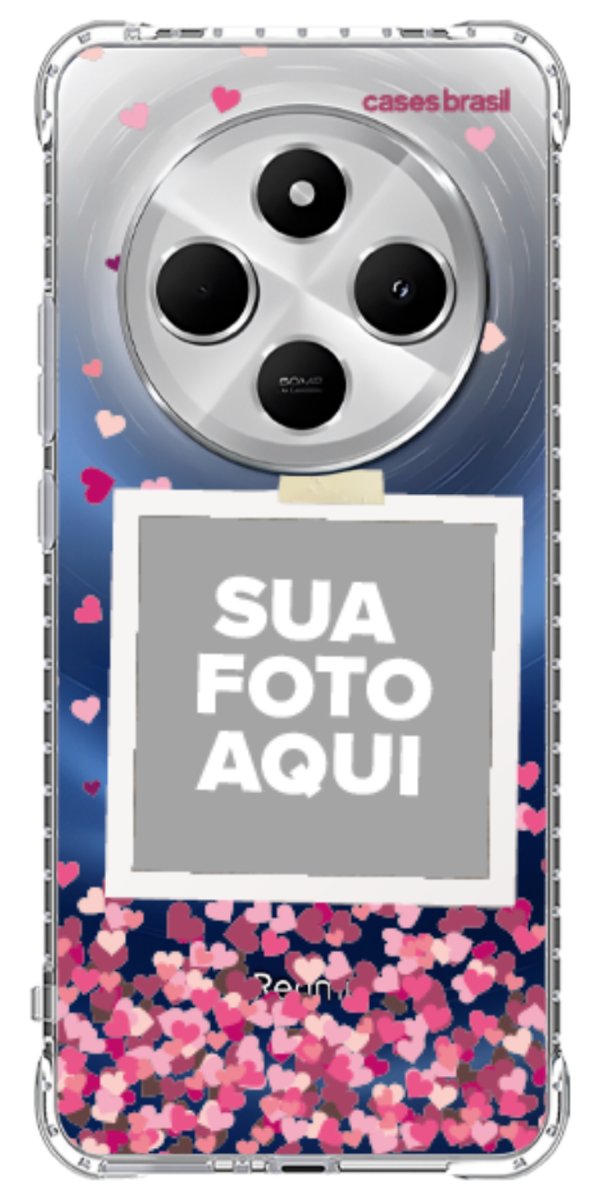 Capinha para Celular Polaroid Corações Flutuantes