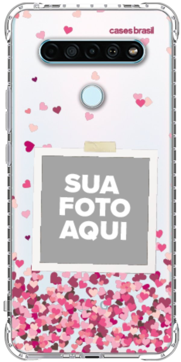 Capinha para Celular Polaroid Corações Flutuantes
