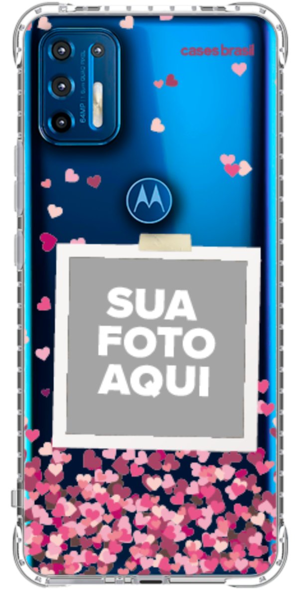 Capinha para Celular Polaroid Corações Flutuantes