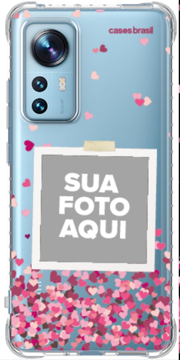 Capinha para Celular Polaroid Corações Flutuantes