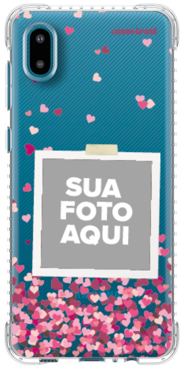 Capinha para Celular Polaroid Corações Flutuantes