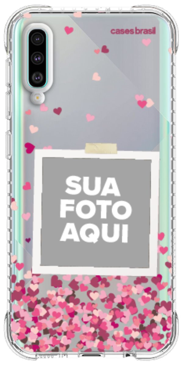 Capinha para Celular Polaroid Corações Flutuantes