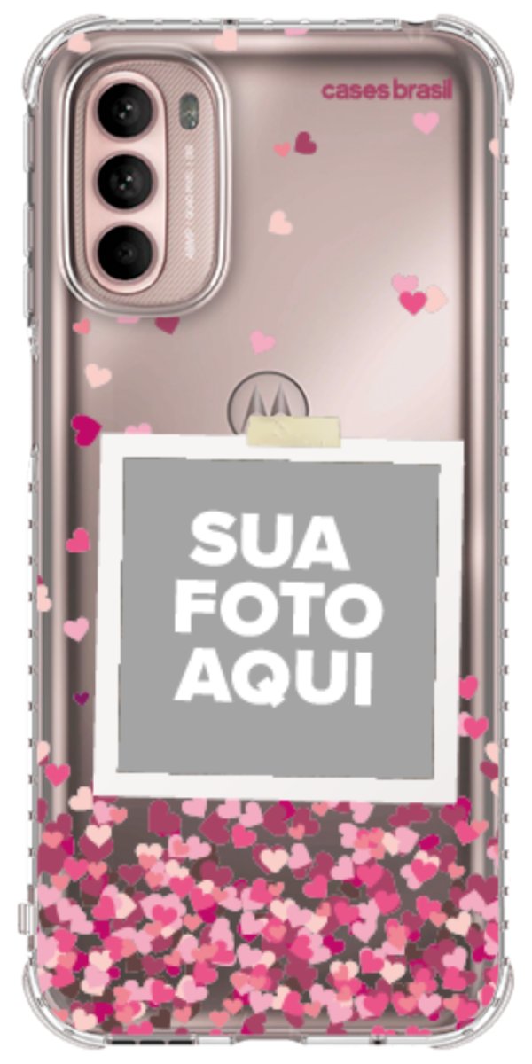 Capinha para Celular Polaroid Corações Flutuantes