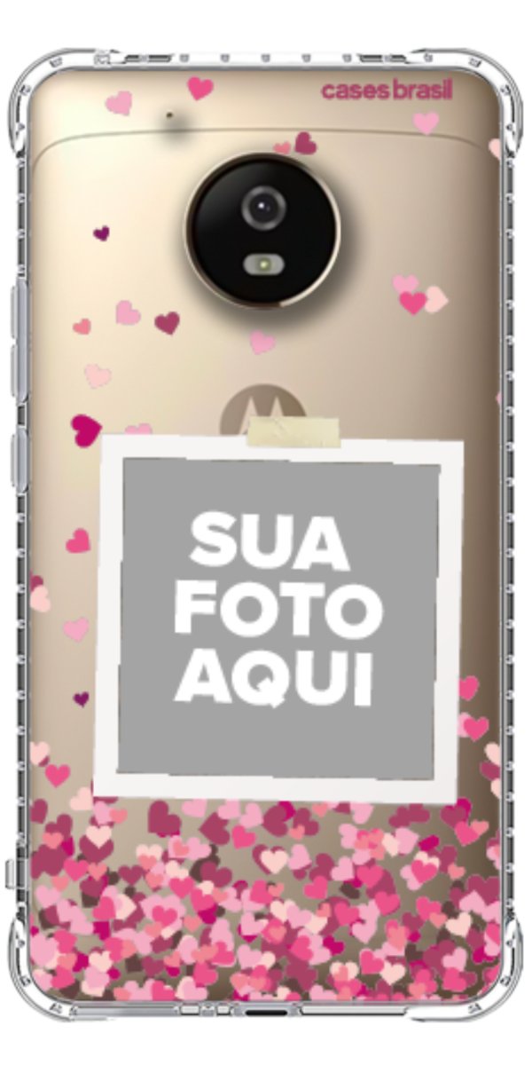 Capinha para Celular Polaroid Corações Flutuantes