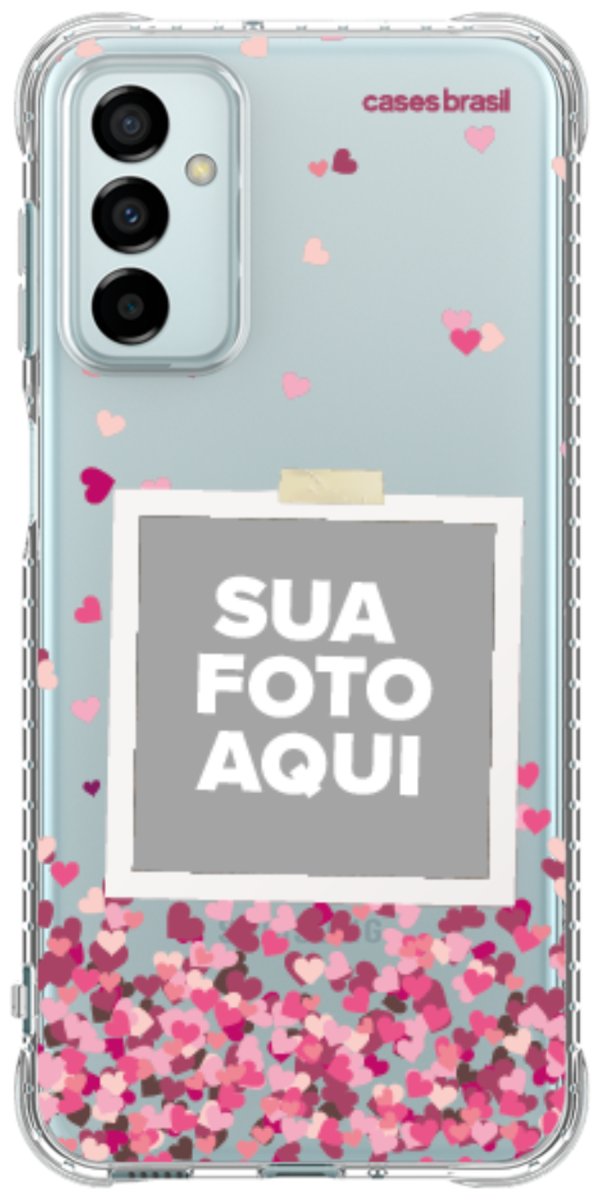 Capinha para Celular Polaroid Corações Flutuantes