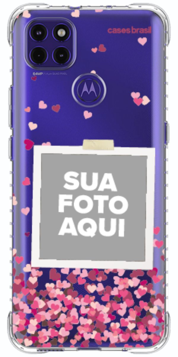 Capinha para Celular Polaroid Corações Flutuantes