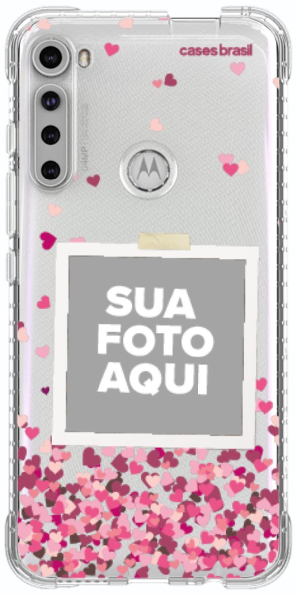 Capinha para Celular Polaroid Corações Flutuantes