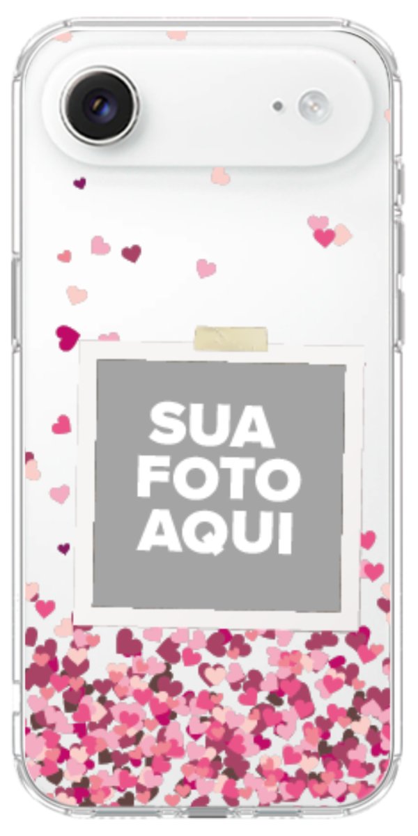 Capinha para Celular Polaroid Corações Flutuantes