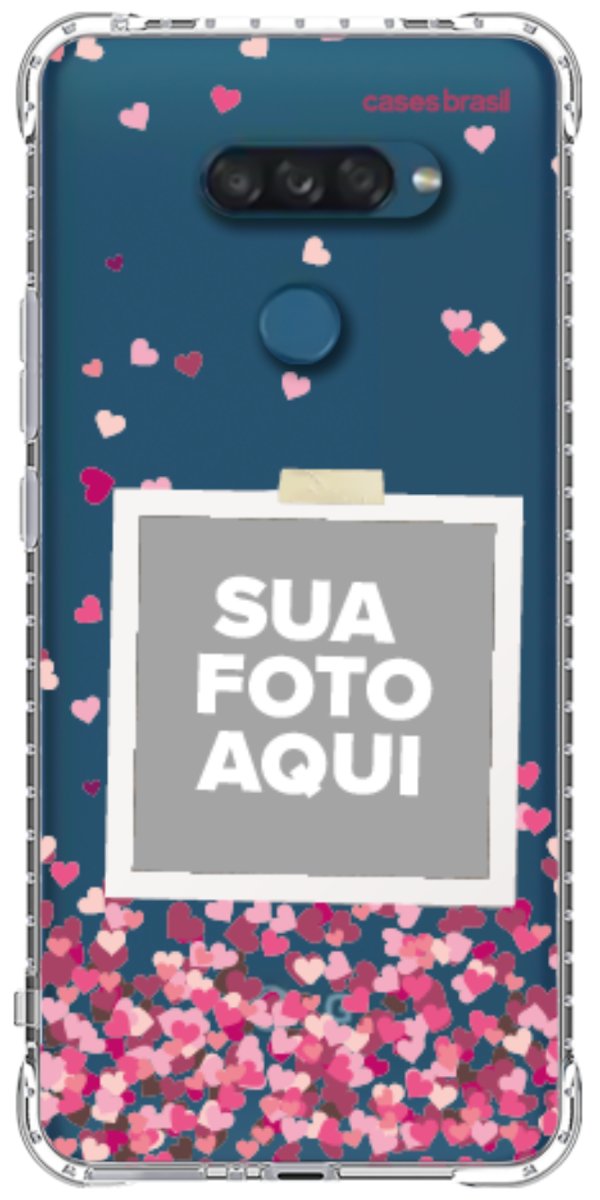 Capinha para Celular Polaroid Corações Flutuantes
