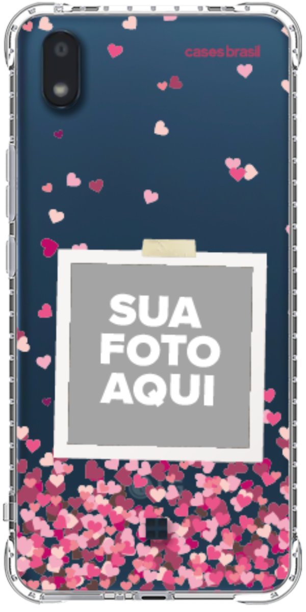 Capinha para Celular Polaroid Corações Flutuantes