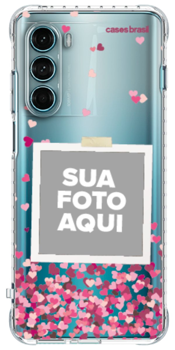 Capinha para Celular Polaroid Corações Flutuantes
