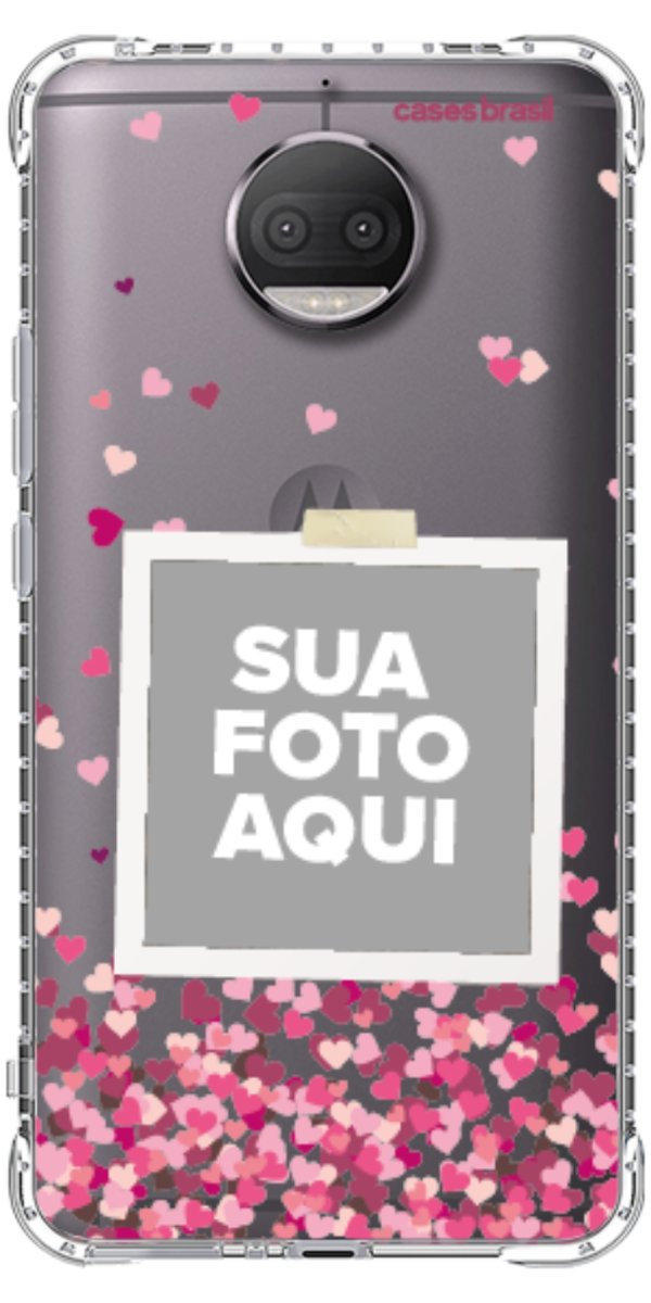 Capinha para Celular Polaroid Corações Flutuantes