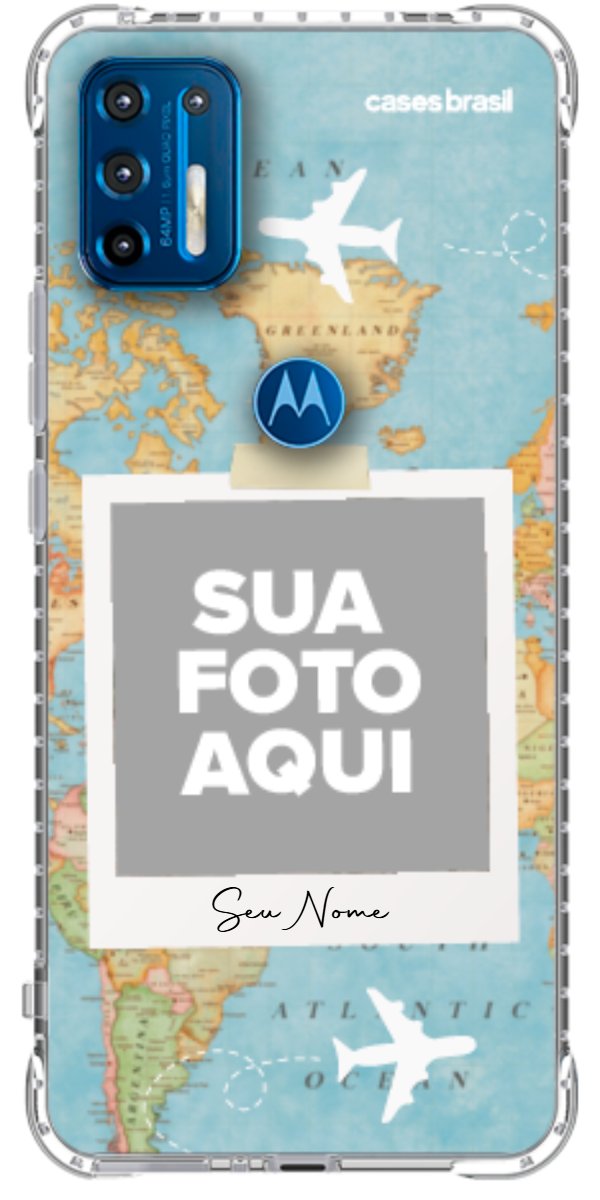 Capinha para Celular Polaroid Mapa Mundi