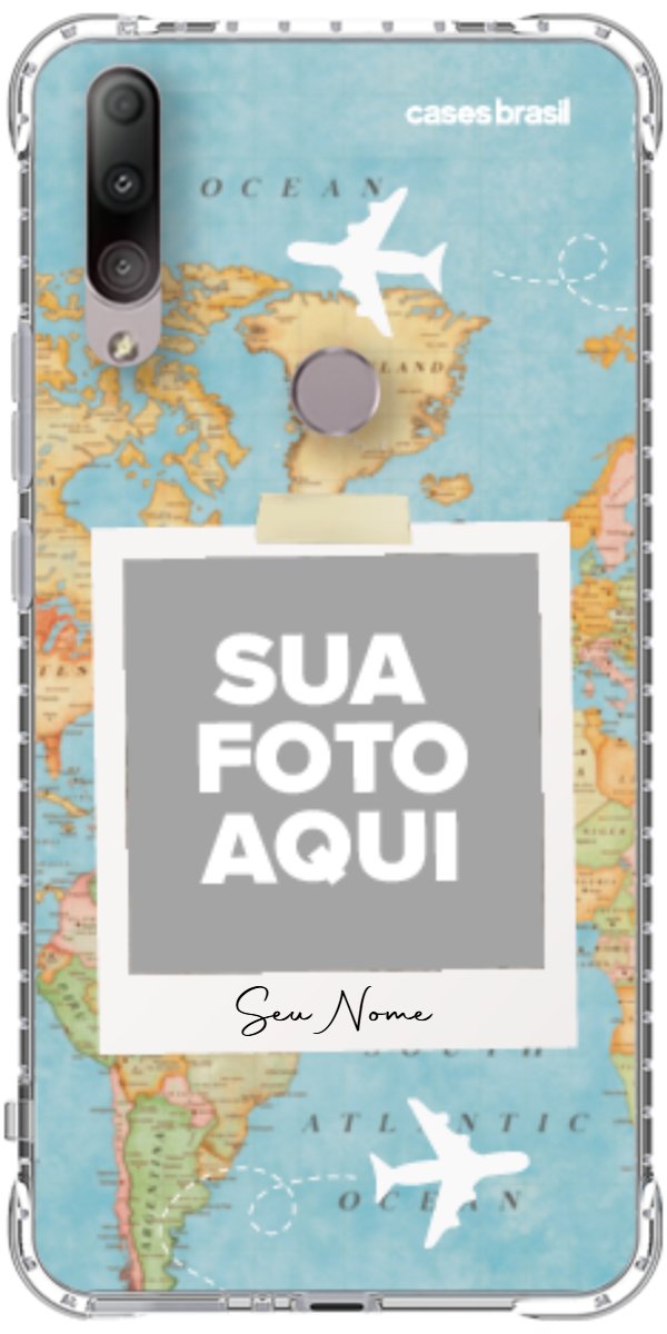 Capinha para Celular Polaroid Mapa Mundi