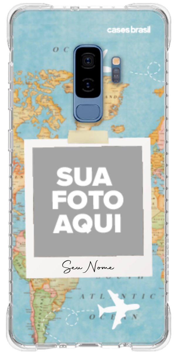 Capinha para Celular Polaroid Mapa Mundi