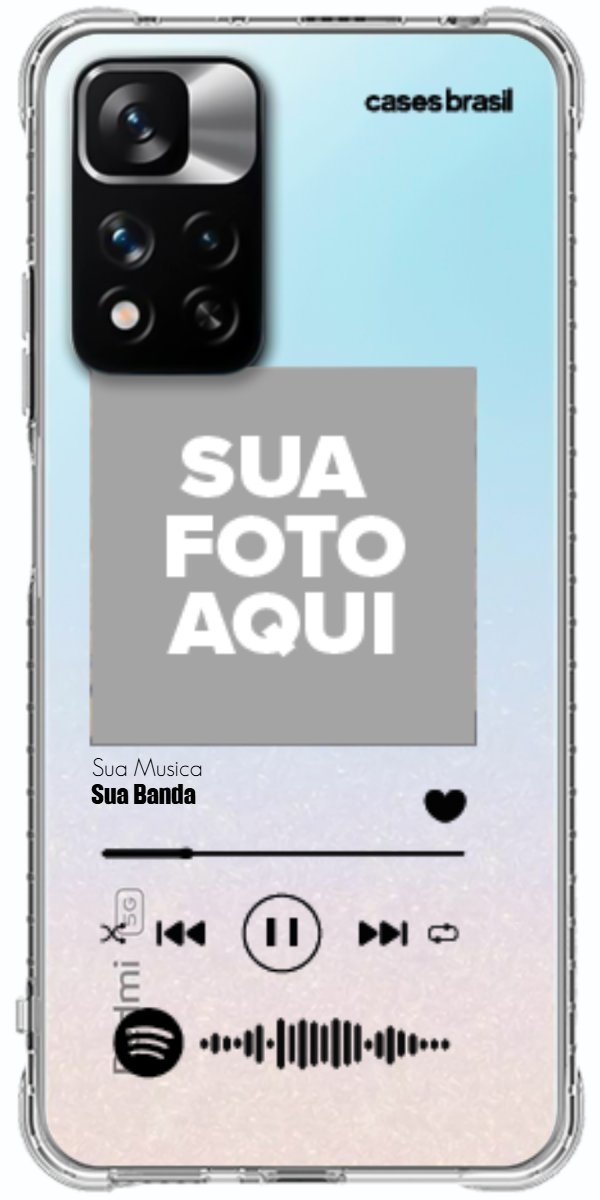 Capinha para Celular Polaroid com Sua Música