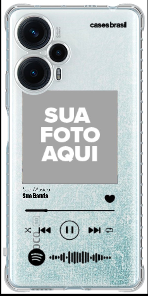 Capinha para Celular Polaroid com Sua Música