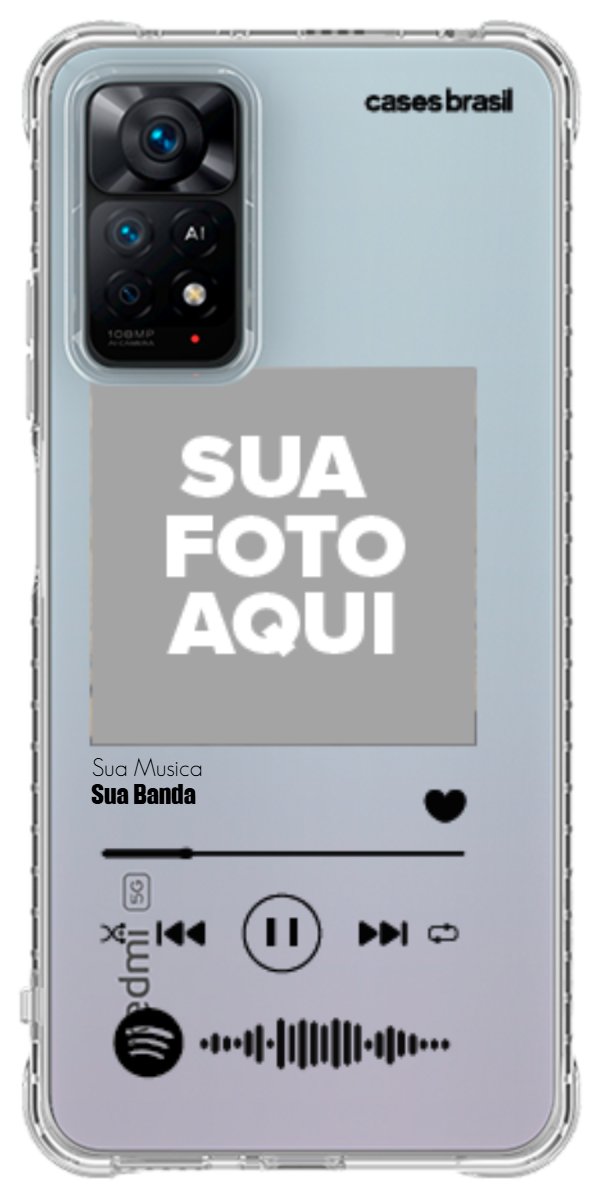 Capinha para Celular Polaroid com Sua Música