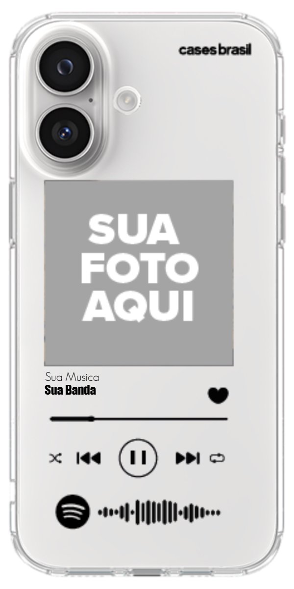 Capinha para Celular Polaroid com Sua Música