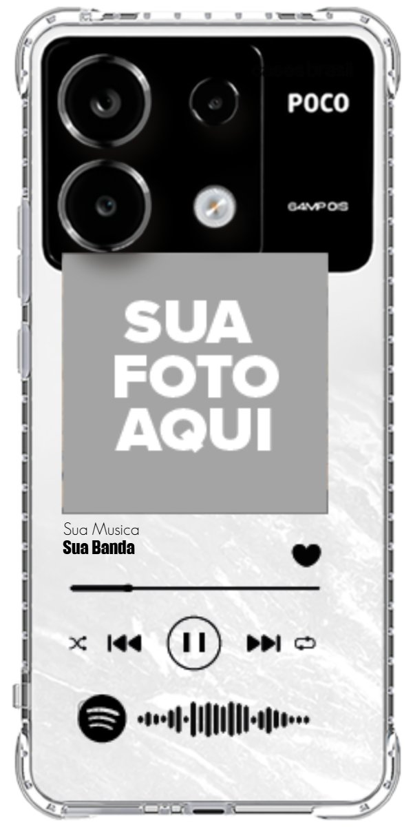 Capinha para Celular Polaroid com Sua Música