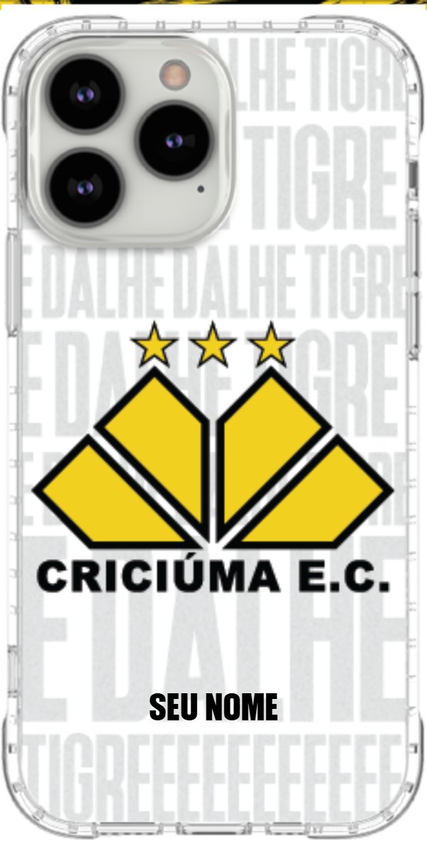 Capinha para Celular Criciúma Estampa Oficial 19