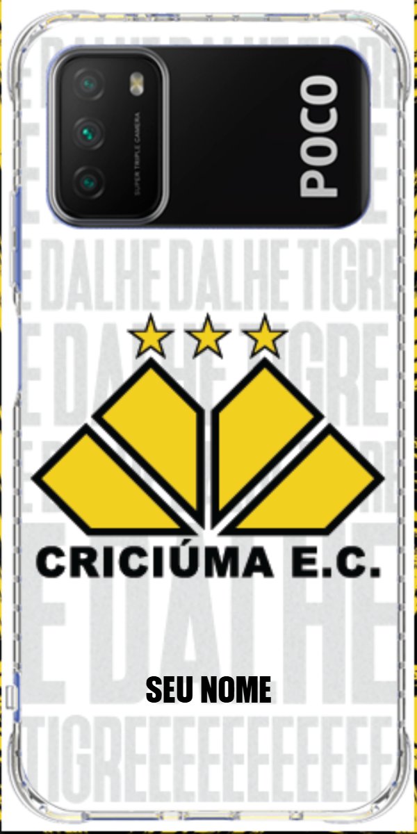 Capinha para Celular Criciúma Estampa Oficial 19