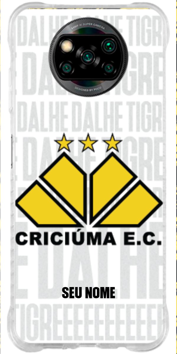 Capinha para Celular Criciúma Estampa Oficial 19
