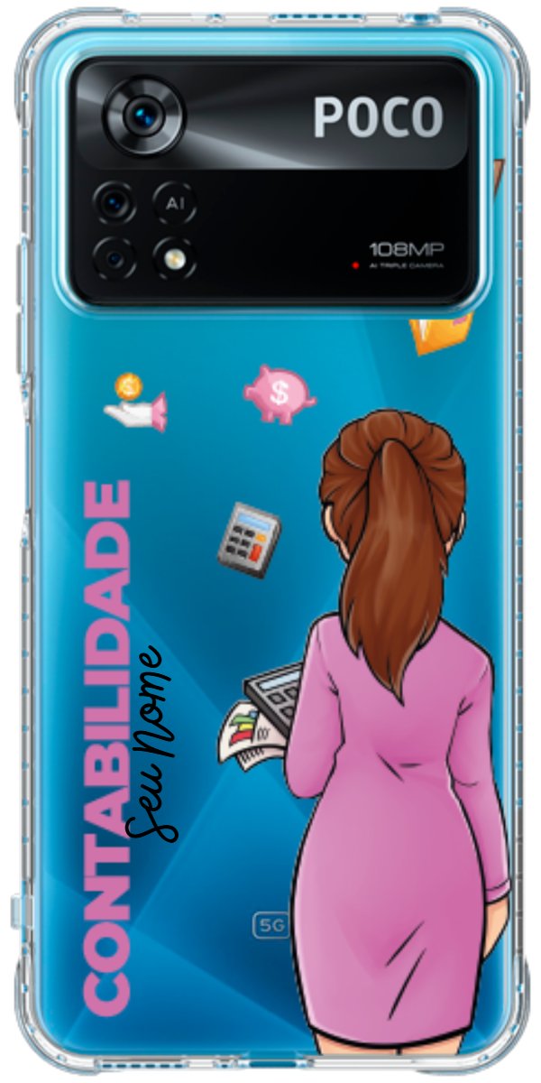 Capinha para Celular Contabilidade - Boneca Profissão
