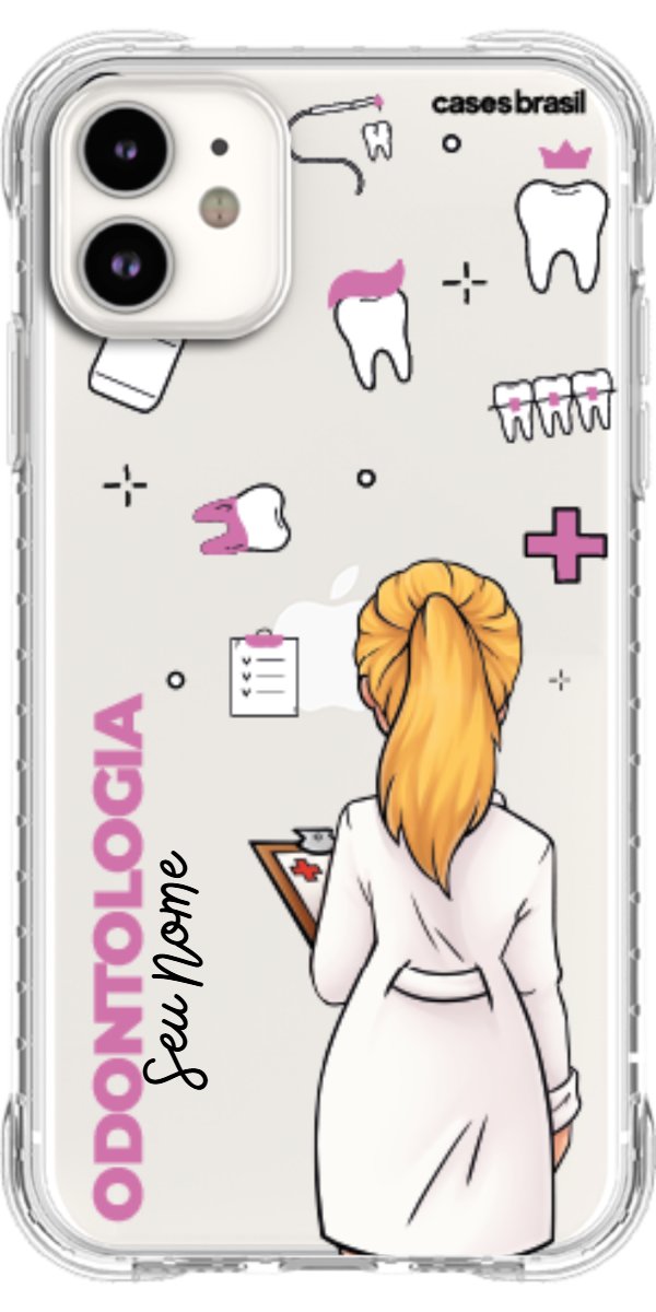 Capinha para Celular Odontologia - Profissão Com Nome