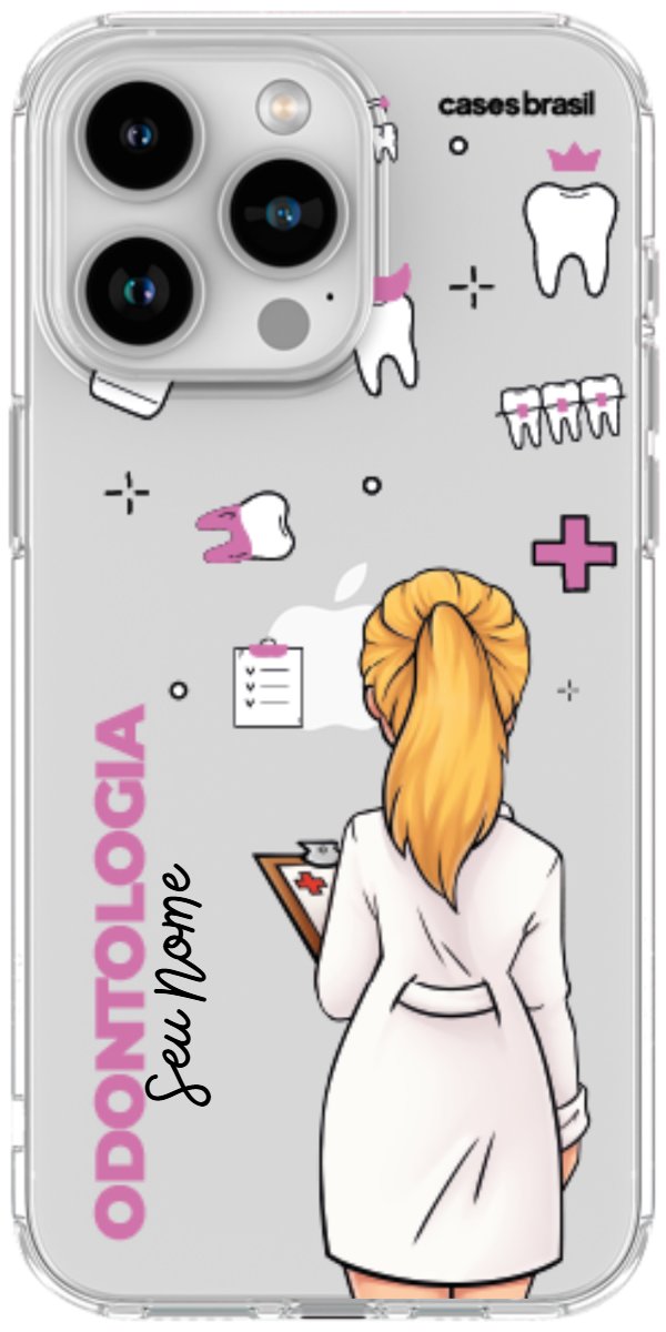 Capinha para Celular Odontologia - Profissão Com Nome