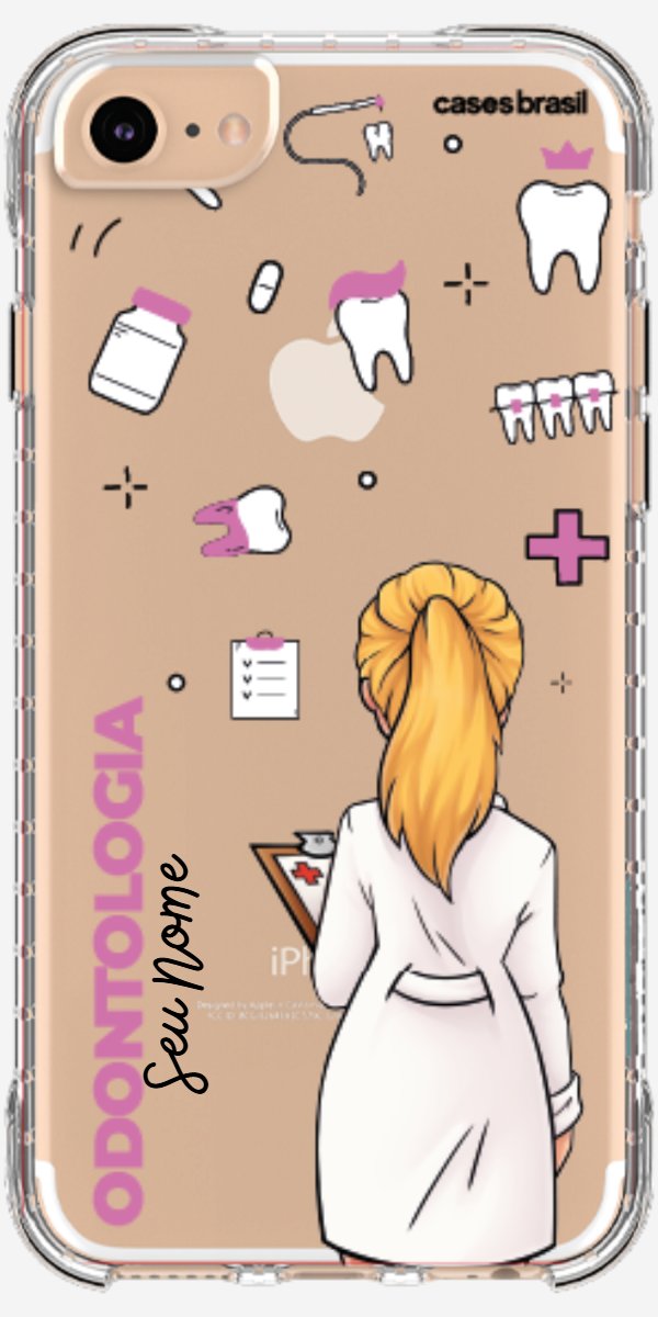 Capinha para Celular Odontologia - Profissão Com Nome