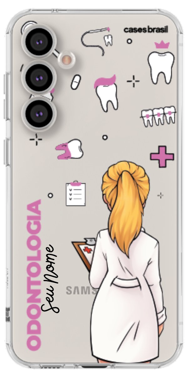 Capinha para Celular Odontologia - Profissão Com Nome