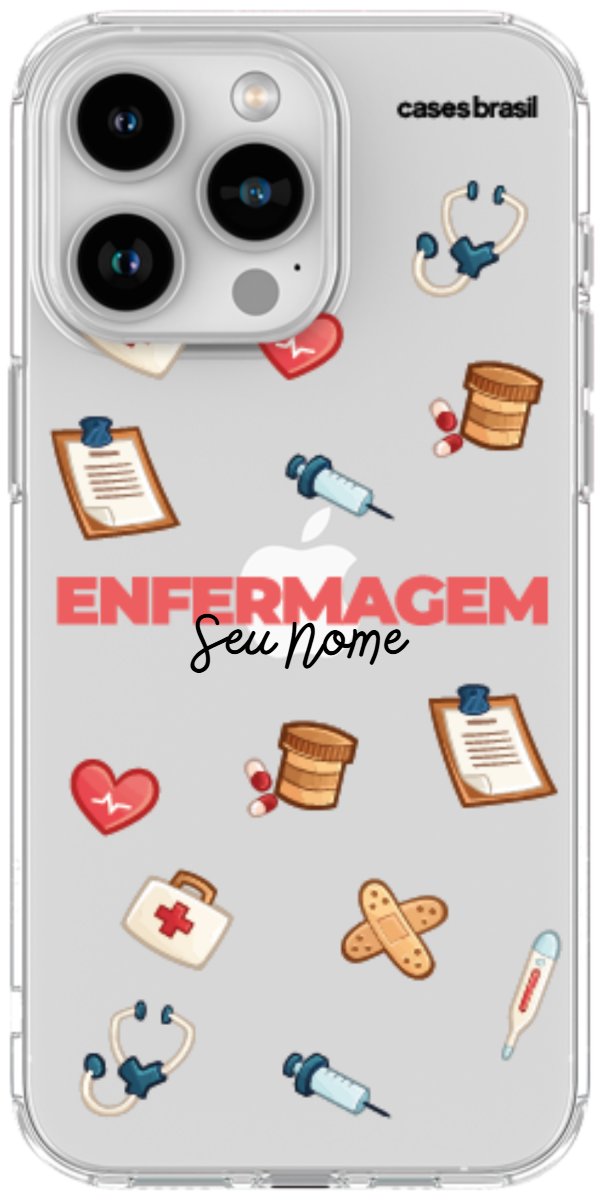 Capinha para celular Enfermagem - Profissão Com Nome