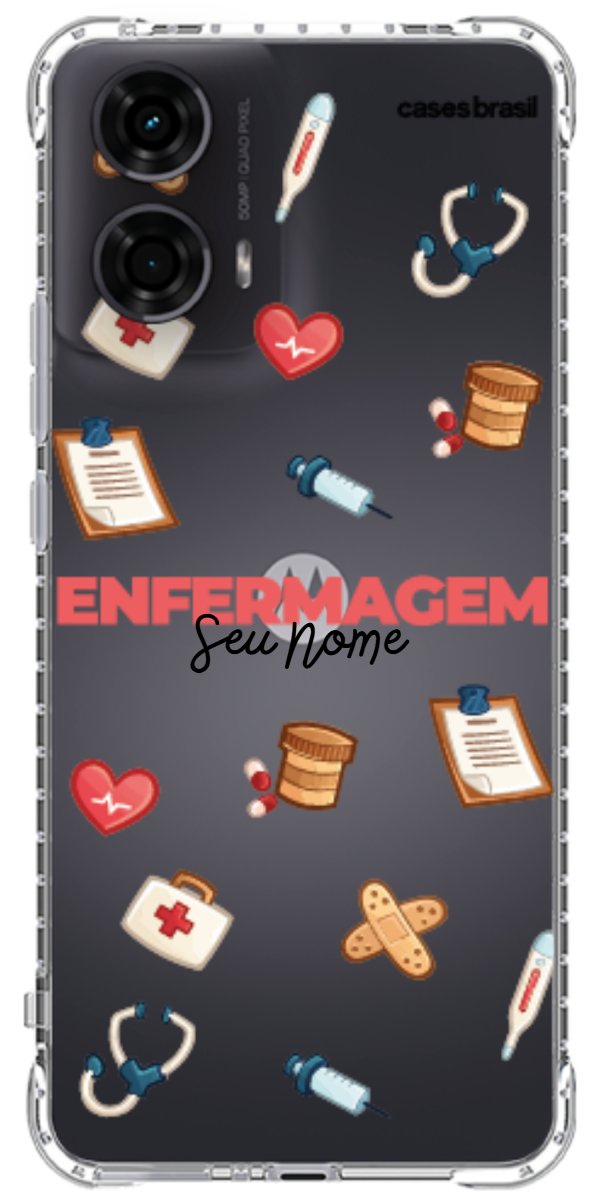 Capinha para celular Enfermagem - Profissão Com Nome