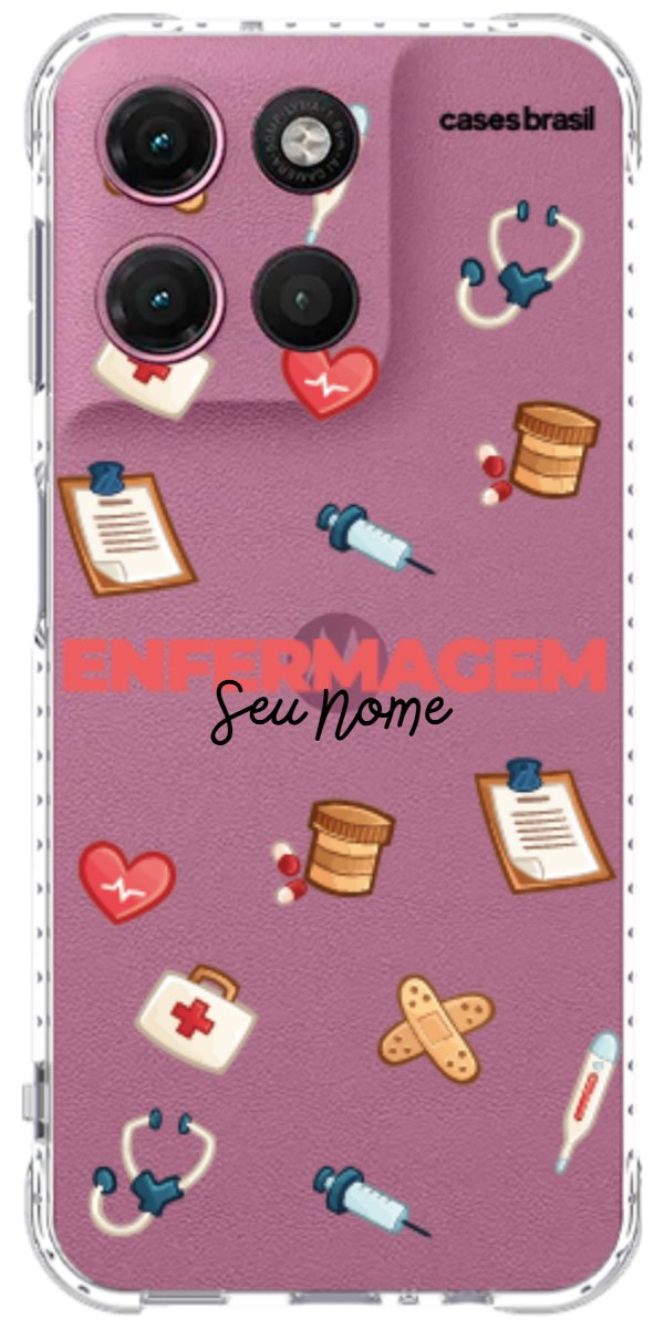 Capinha para celular Enfermagem - Profissão Com Nome
