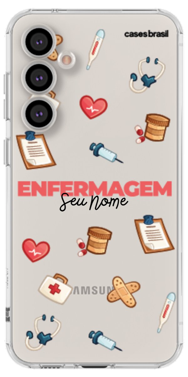 Capinha para celular Enfermagem - Profissão Com Nome